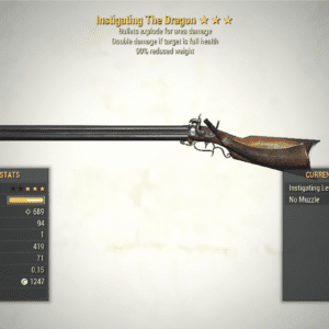 Screenshot of a Fallout 76 item for PC & Steam players, showing the stats.