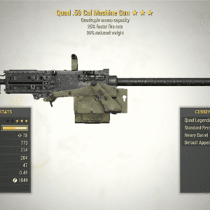 Screenshot of a Fallout 76 item for PC & Steam players, showing the stats.