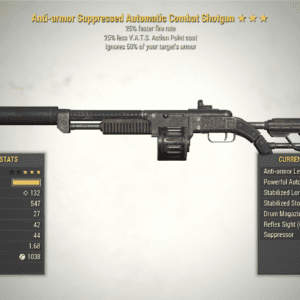 Screenshot of a Fallout 76 item for PC & Steam players, showing the stats.