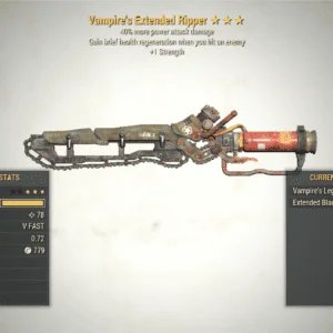 Screenshot of a Fallout 76 item for PC & Steam players, showing the stats.