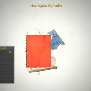 Screenshot of the Fallout 76 PC Peppino Pig Plushie Camp Plan Meat Week Reward for Steam players.