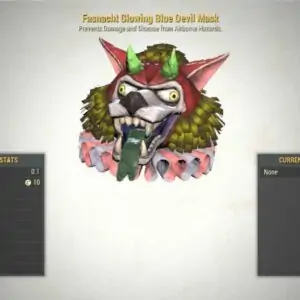 Fasnacht Glowing Blue Devil Mask Fallout 76 PC