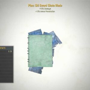 Ski Sword Skate Blade Weapon Mod Plan Fallout 76