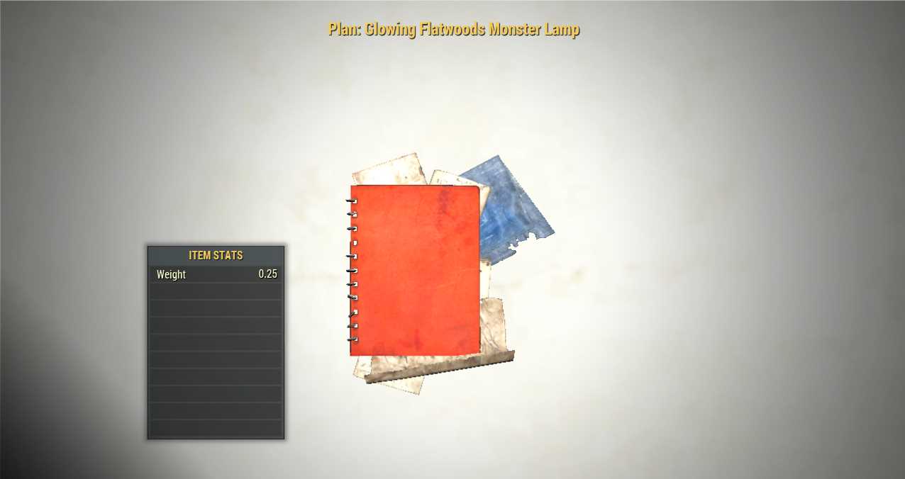 Glowing Flatwoods Monster Lamp Camp Plan Invaders Event Reward Fallout 76 PC