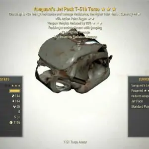 Vanguard T-51b Fallout 76 PC