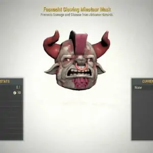 Fasnacht Glowing Minotaur Mask Fallout 76 PC